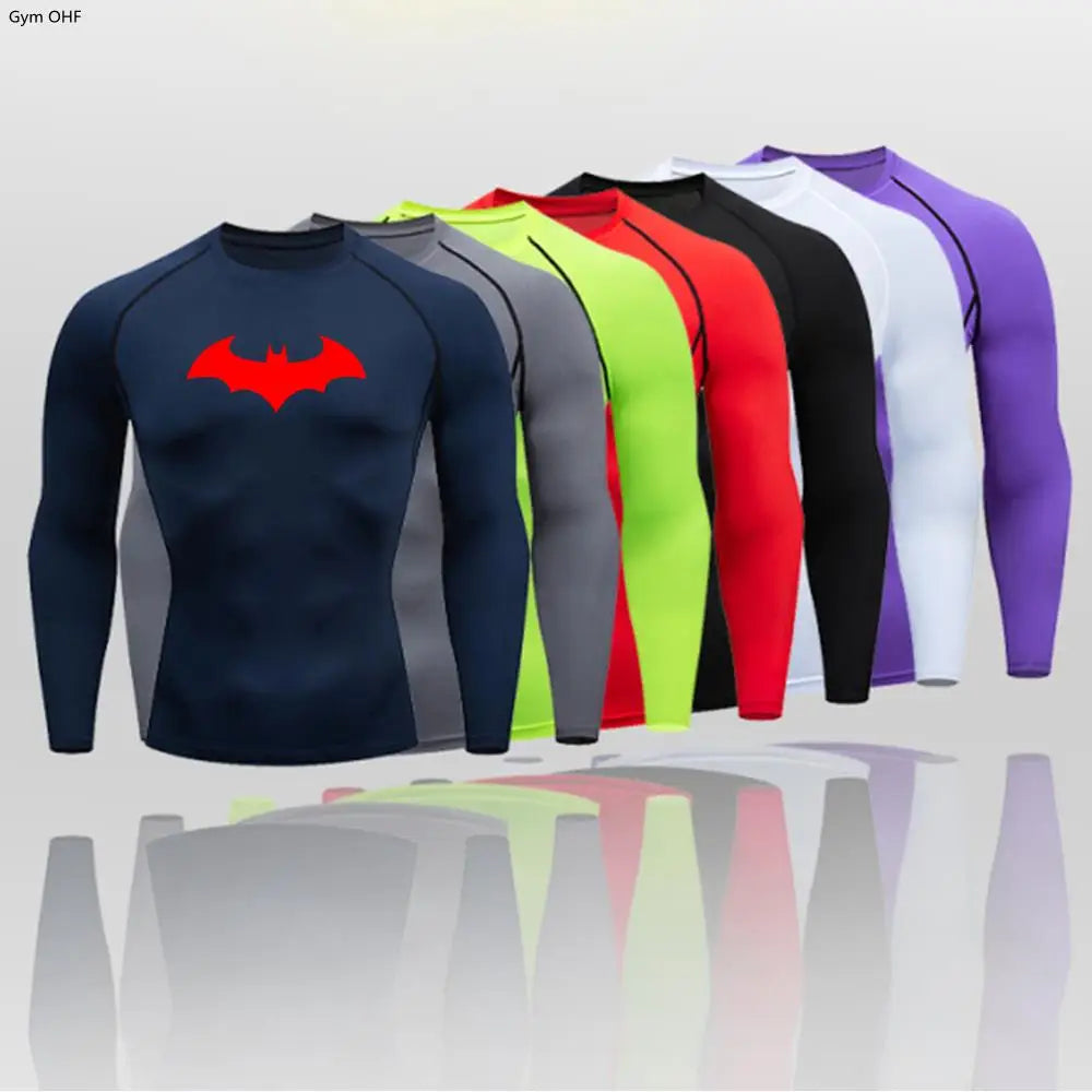 Men’s Compression Sport T-Shirt – Quick Dry Long Sleeve Gym Fitness Running Rashguard Top