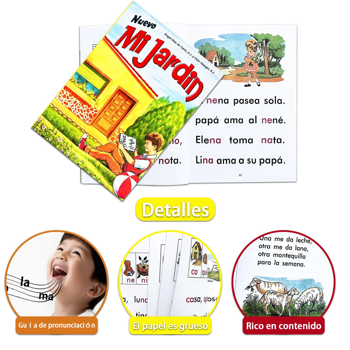 Nuevo Mi Jardín Spanish Phonetic Learning Book – Kids Educational Textbook (112 Pages)