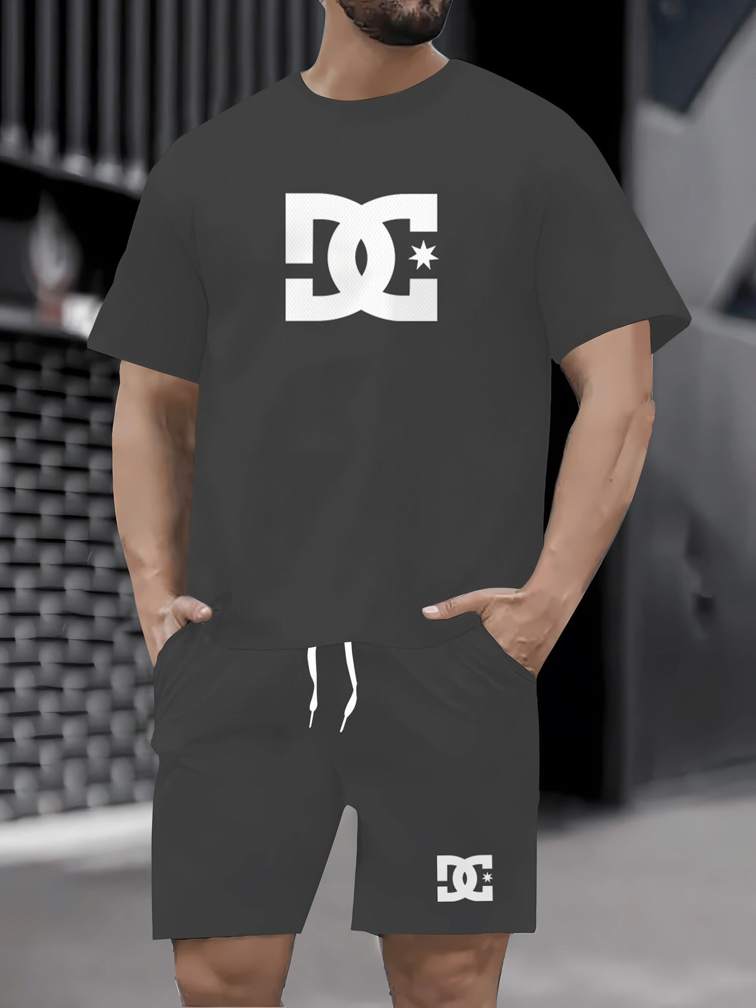 2025 Summer Men’s Sports Set – Lightweight Quick-Dry T-Shirt & Shorts 2-Piece Casual Activewear