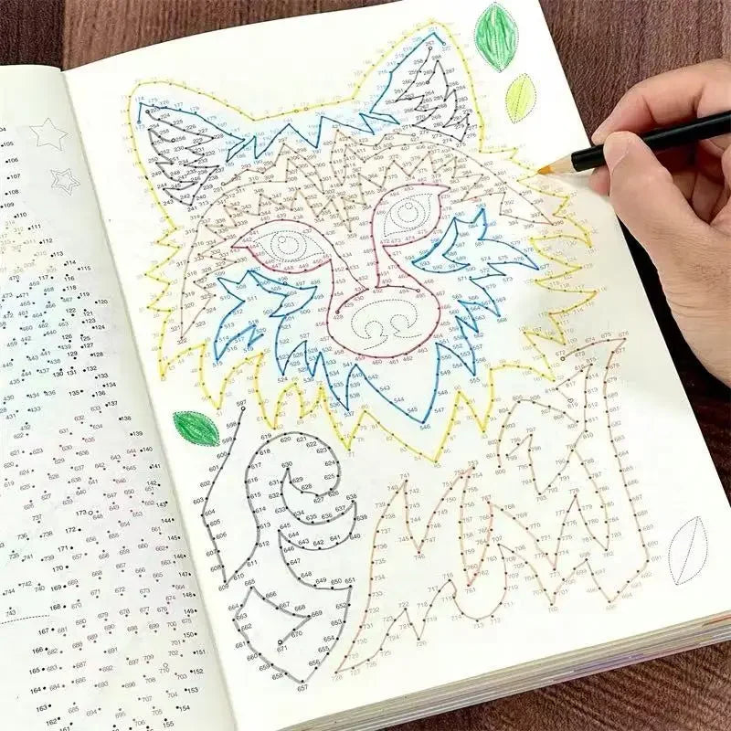 Magic Line Concentration Training Book – Brain Development & Number Drawing Activity