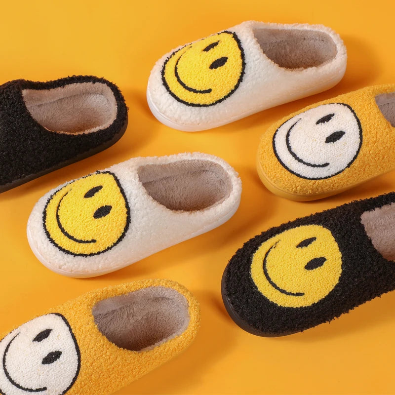 Kawaii Fuzzy Cartoon Slippers – Cute Winter Warm Indoor Cotton Shoes for Women & Couples