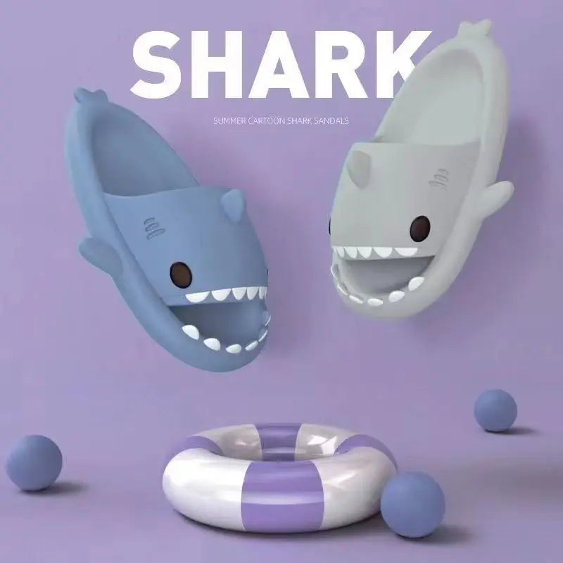 2024 Shark Slides – Thick Sole EVA Beach Sandals for Men & Women, Non-Slip Summer Couple Slippers