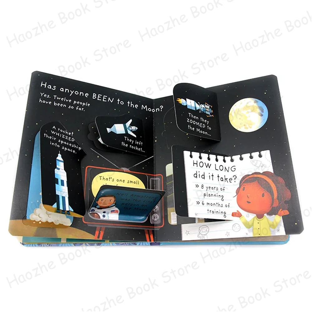 Usborne What Is the Moon – Lift-the-Flap English Learning Book for Preschool & Kindergarten