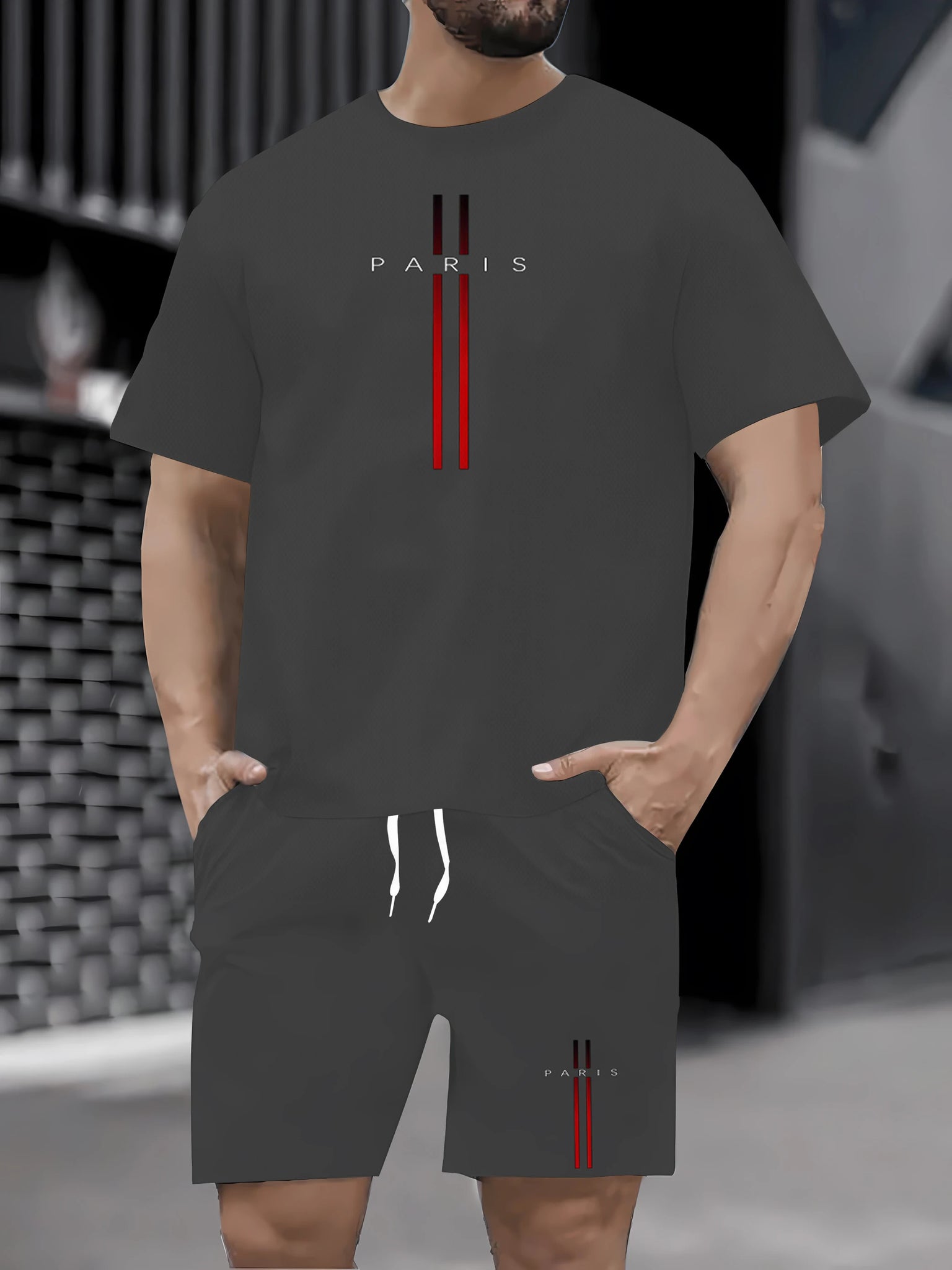 2025 Summer Men’s Sportswear Set – Printed Short Sleeve T-Shirt with Shorts or Long Pants Jogging Outfit