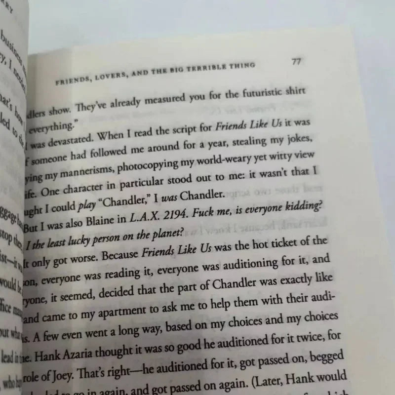 Friends, Lovers, and the Big Terrible Thing by Matthew Perry – English Memoir Paperback Book