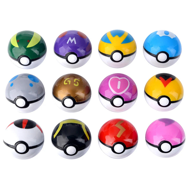 12Pcs Pokémon Pikachu Action Figures Set with Poké Balls – Kids Anime Toy Gift