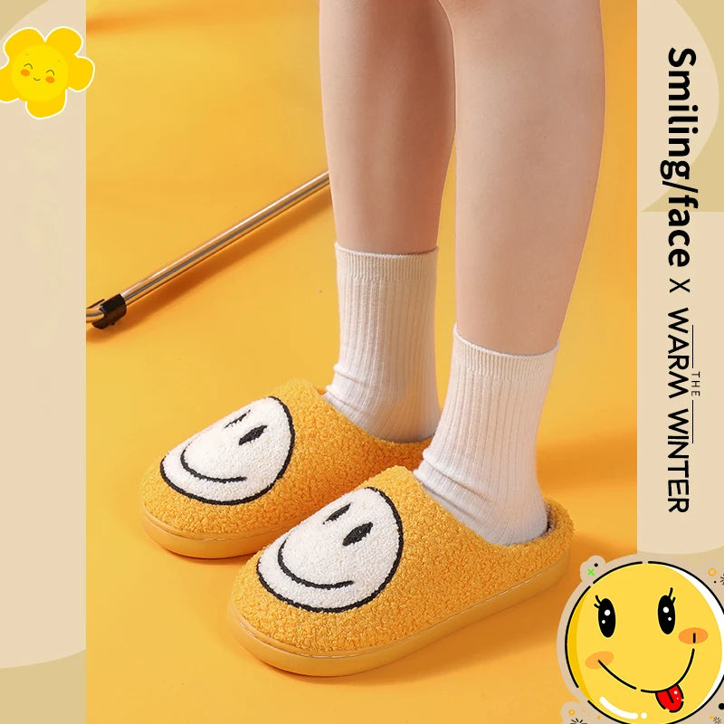 Kawaii Fuzzy Cartoon Slippers – Cute Winter Warm Indoor Cotton Shoes for Women & Couples