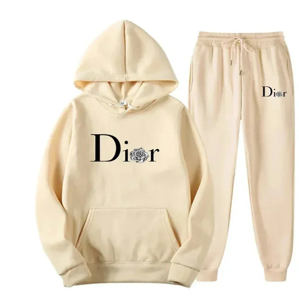 2025 Spring/Autumn Unisex Tracksuit – Fitness Jogging Hoodie & Sweatpants Two-Piece Casual Set