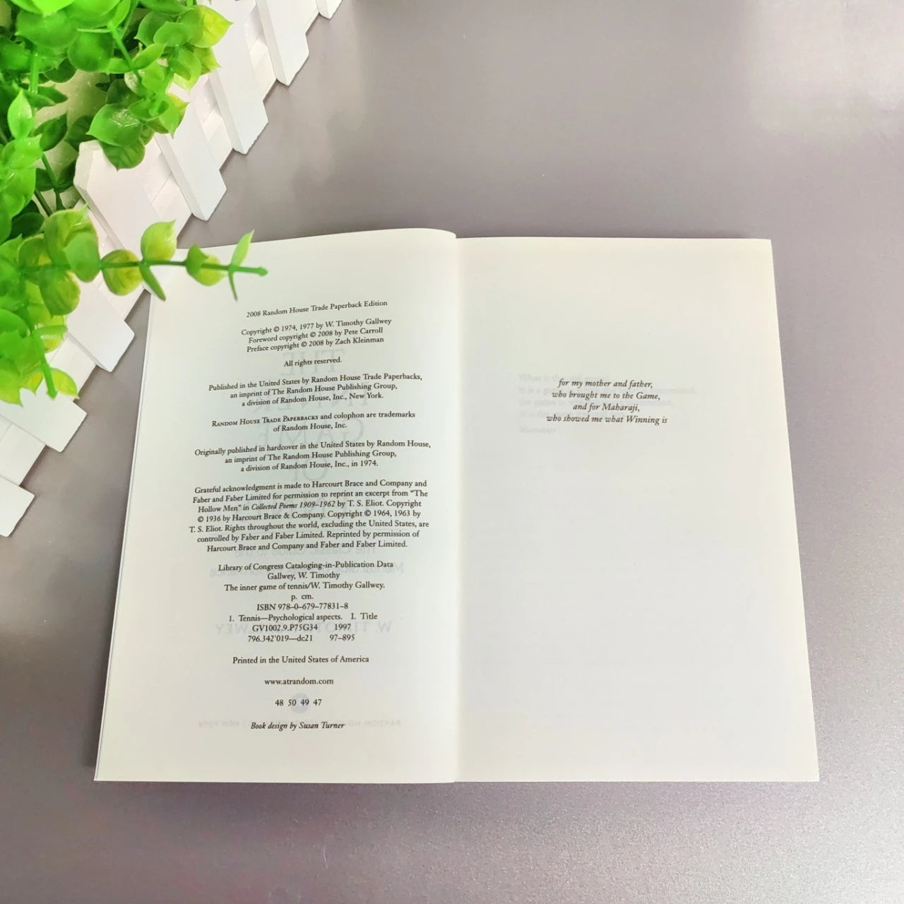 The Inner Game of Tennis – Classic Guide to the Mental Side of Peak Performance Book