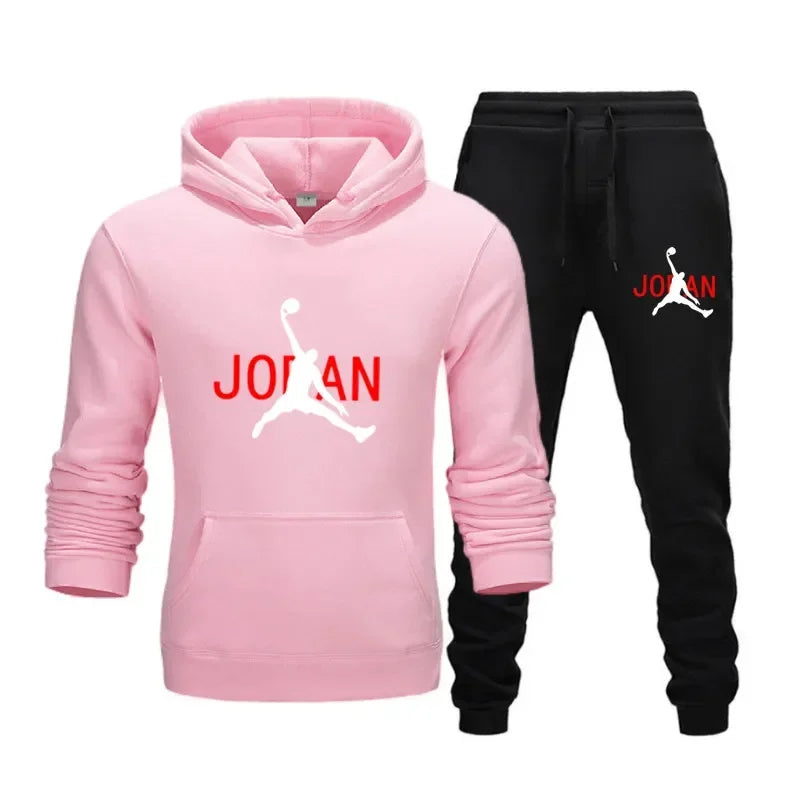 2024 Autumn/Winter Men’s Sports Tracksuit – Hoodie & Sweatpants 2-Piece Casual Basketball Outfit