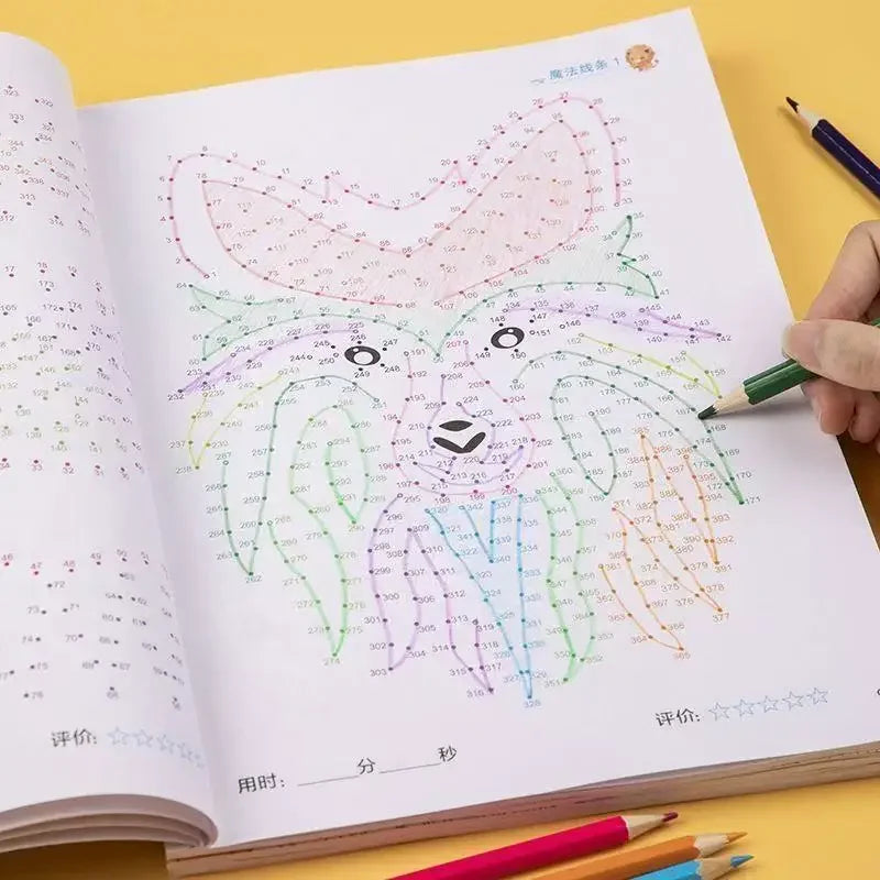 Magic Line Concentration Training Book – Brain Development & Number Drawing Activity