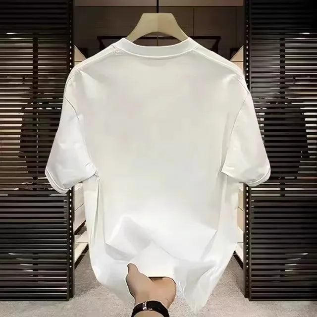 Trendy Unisex Printed T-Shirt – American Streetwear Loose Fit Round Neck Short Sleeve Top for Men & Women