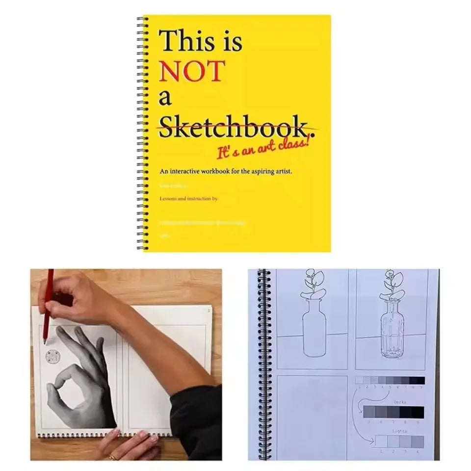 Professional “This Is Not a Sketchbook” – Interactive Art Workbook with Thick Paper Hardcover