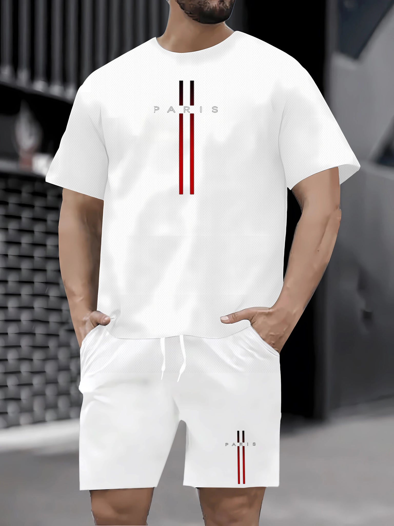 2025 Summer Men’s Sportswear Set – Printed Short Sleeve T-Shirt with Shorts or Long Pants Jogging Outfit