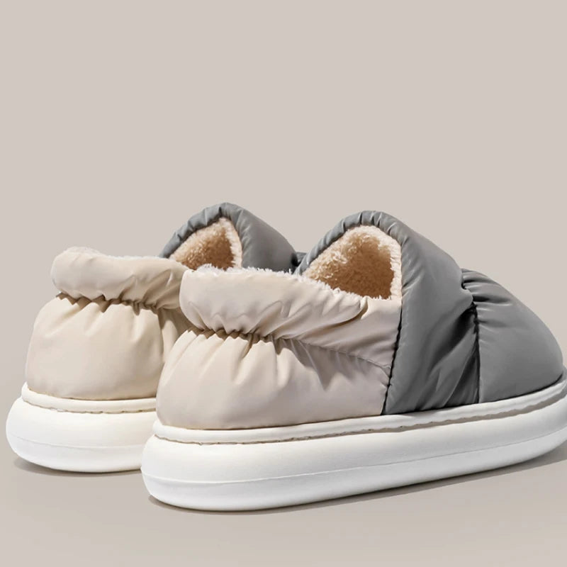 Women’s Winter Plush Slippers – Fleece Lined Closed-Toe Non-Slip Warm Indoor House Shoes