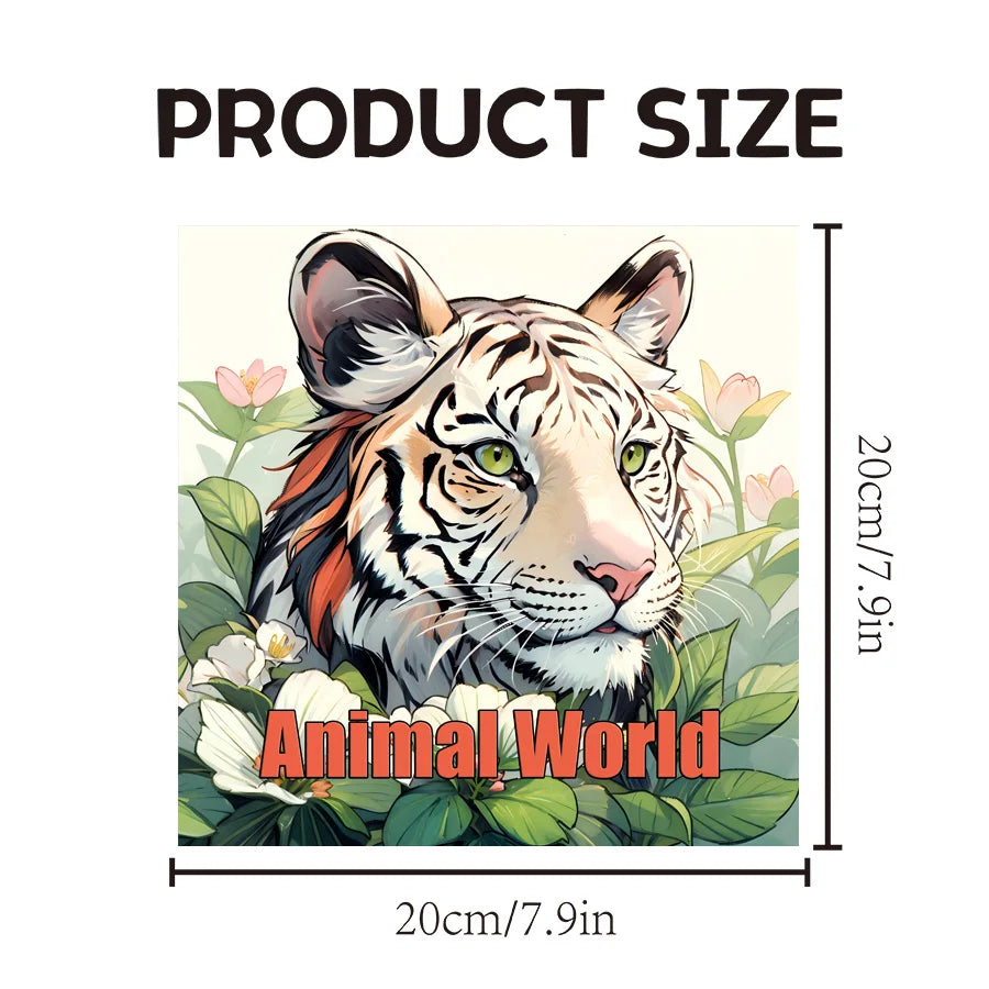 Bview Art Animal World Coloring Book – Original Design Adult Coloring Picture Book