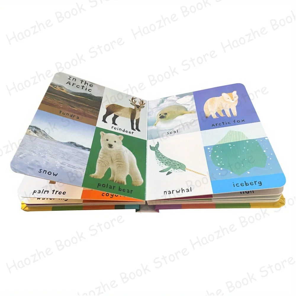 First 100 Nature Words – English Learning Board Book for Kids & Preschool Montessori