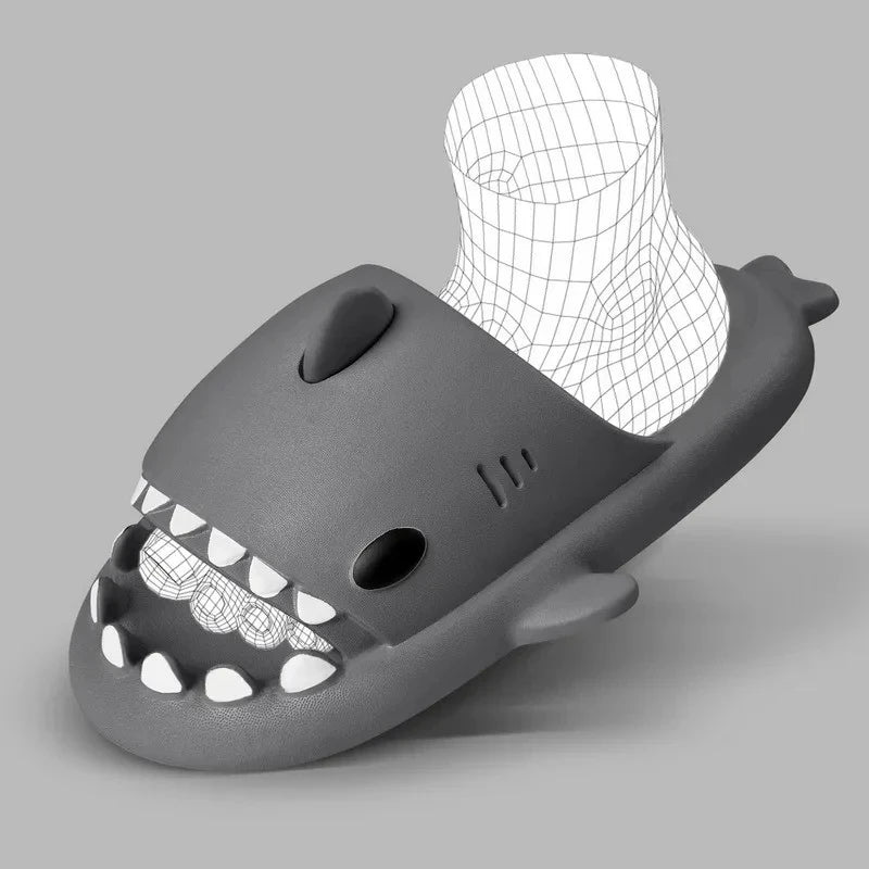 2024 Shark Slides – Thick Sole EVA Beach Sandals for Men & Women, Non-Slip Summer Couple Slippers
