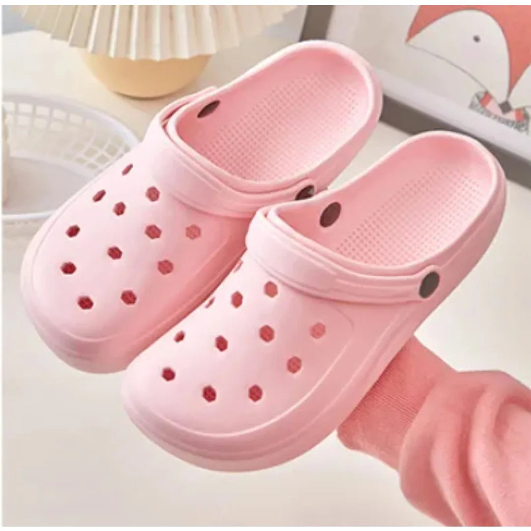 Women’s Summer 2025 Fashion EVA Clogs – Thick Sole Soft Non-Slip Hollow Out Garden & Beach Sandals