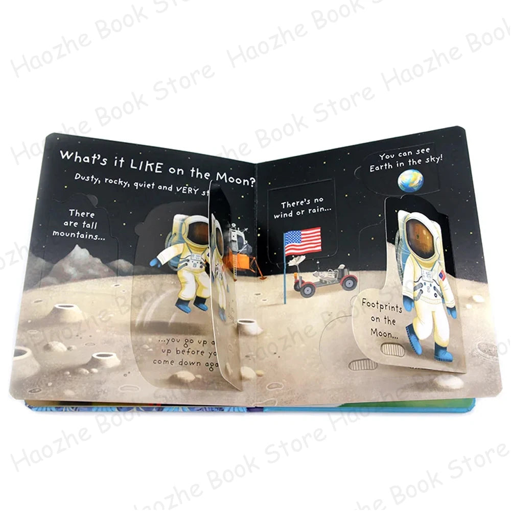Usborne What Is the Moon – Lift-the-Flap English Learning Book for Preschool & Kindergarten