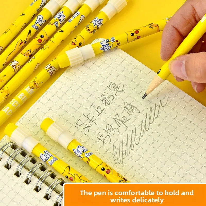 12Pcs Pokémon Pencil Set with Eraser & Sharpener – Cute Anime School Stationery Gift