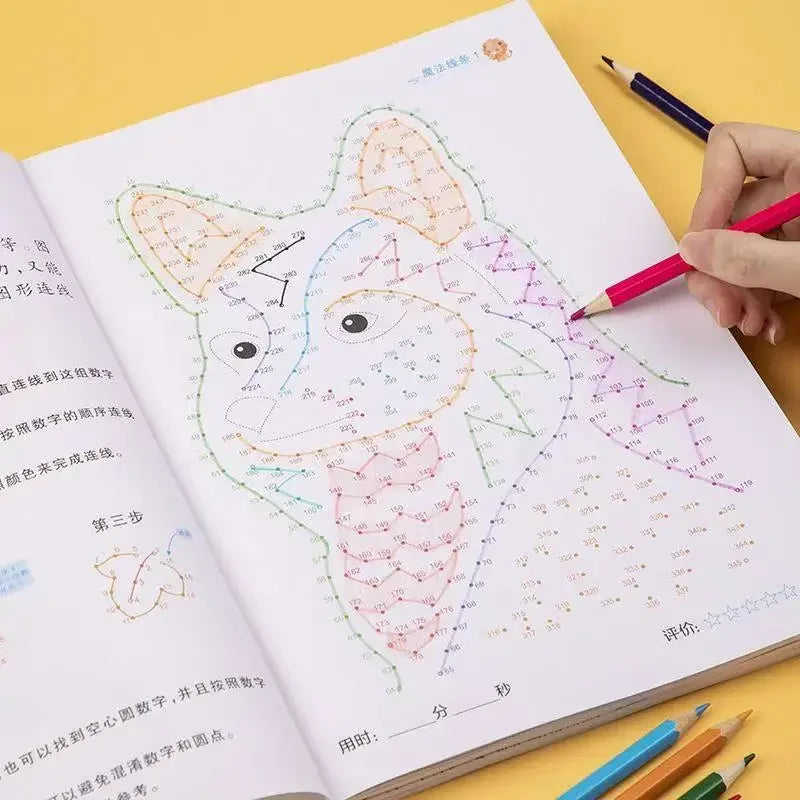 Magic Line Concentration Training Book – Brain Development & Number Drawing Activity