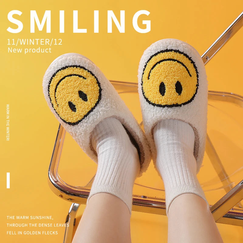 Kawaii Fuzzy Cartoon Slippers – Cute Winter Warm Indoor Cotton Shoes for Women & Couples