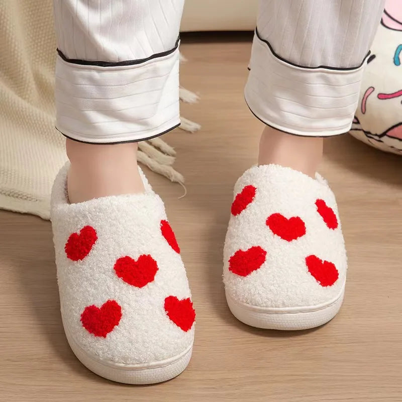 Winter Soft Sole Slippers for Women – Warm Anti-Slip Indoor Home Shoes with Comfy Poop Texture Design