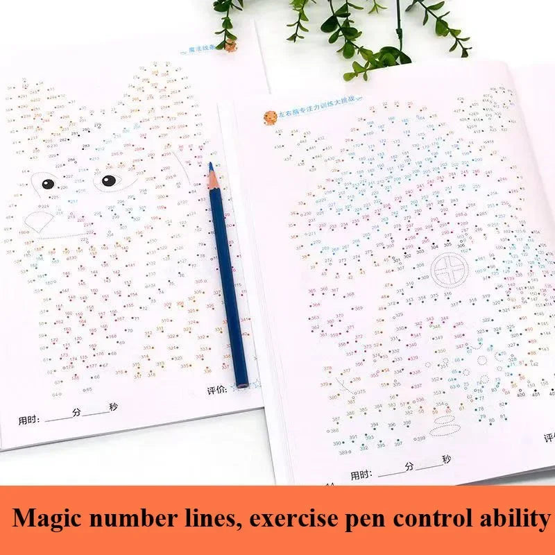Magic Line Concentration Training Book – Brain Development & Number Drawing Activity