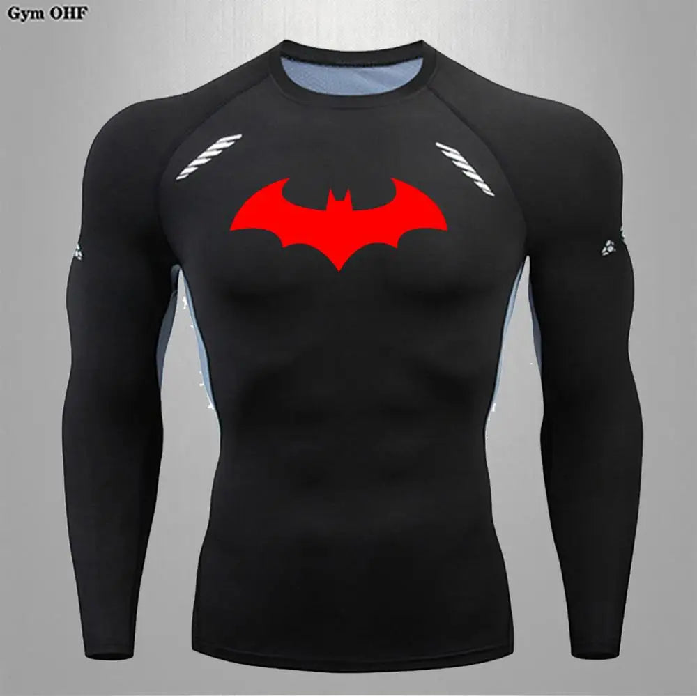Men’s Compression Sport T-Shirt – Quick Dry Long Sleeve Gym Fitness Running Rashguard Top