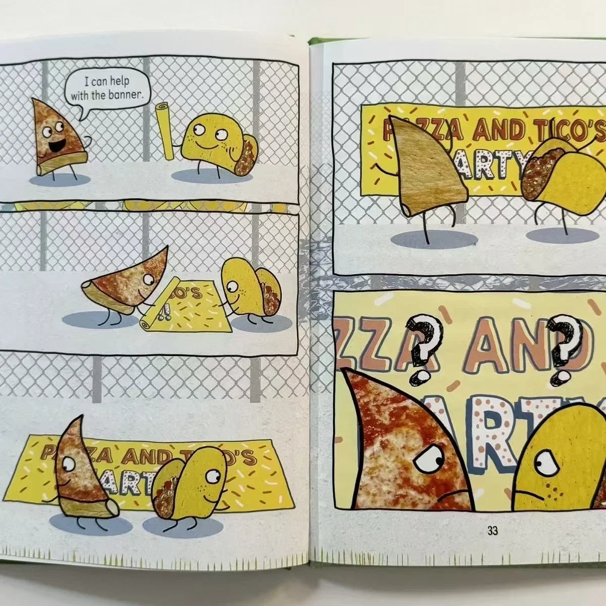 Pizza and Taco 7-Book Set – English Color Comic Chapter Books for Kids