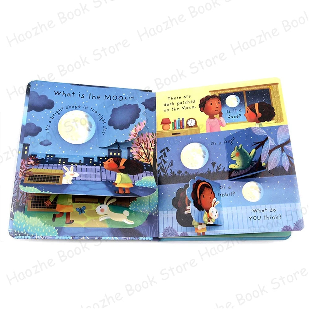 Usborne What Is the Moon – Lift-the-Flap English Learning Book for Preschool & Kindergarten