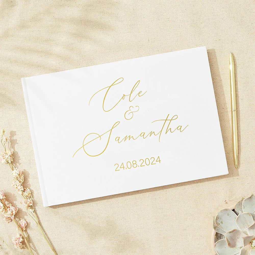 Rustic Wedding Guest Book – Personalized Guestbook Alternative & Photo Scrapbook Album