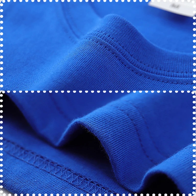 Summer Men’s 100% Cotton Focus Print T-Shirt – Casual Loose O-Neck Short Sleeve Tee