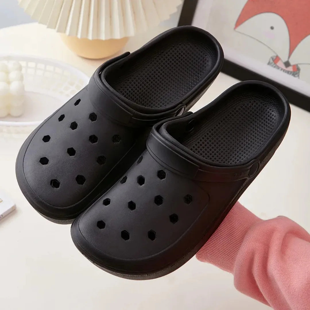 Women’s Summer 2025 Fashion EVA Clogs – Thick Sole Soft Non-Slip Hollow Out Garden & Beach Sandals