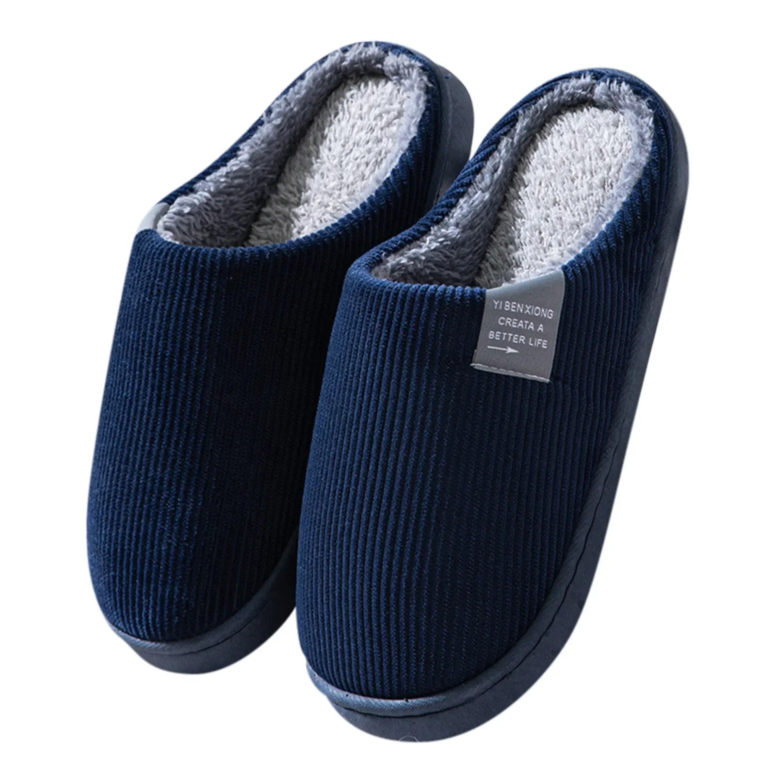 Winter Plush Home Slippers – Thick Soft Indoor Anti-Slip Warm Flats for Men & Women