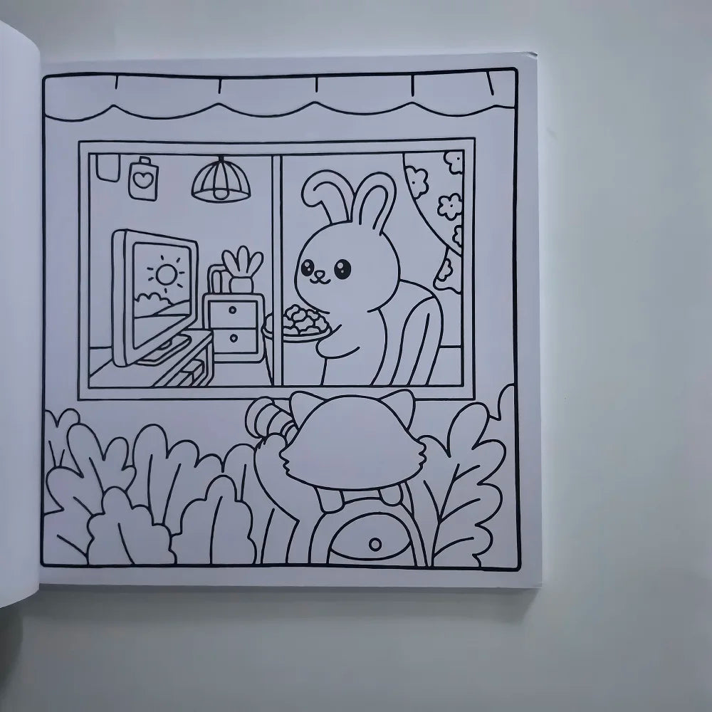 Fuzzy Felons Coloring Book – Cute Animal Designs for Adult & Teen Stress Relief