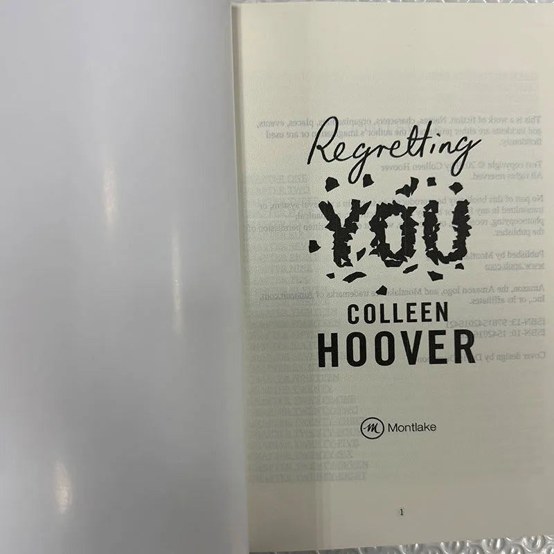 Regretting You by Colleen Hoover – Contemporary Women’s Fiction Paperback Book