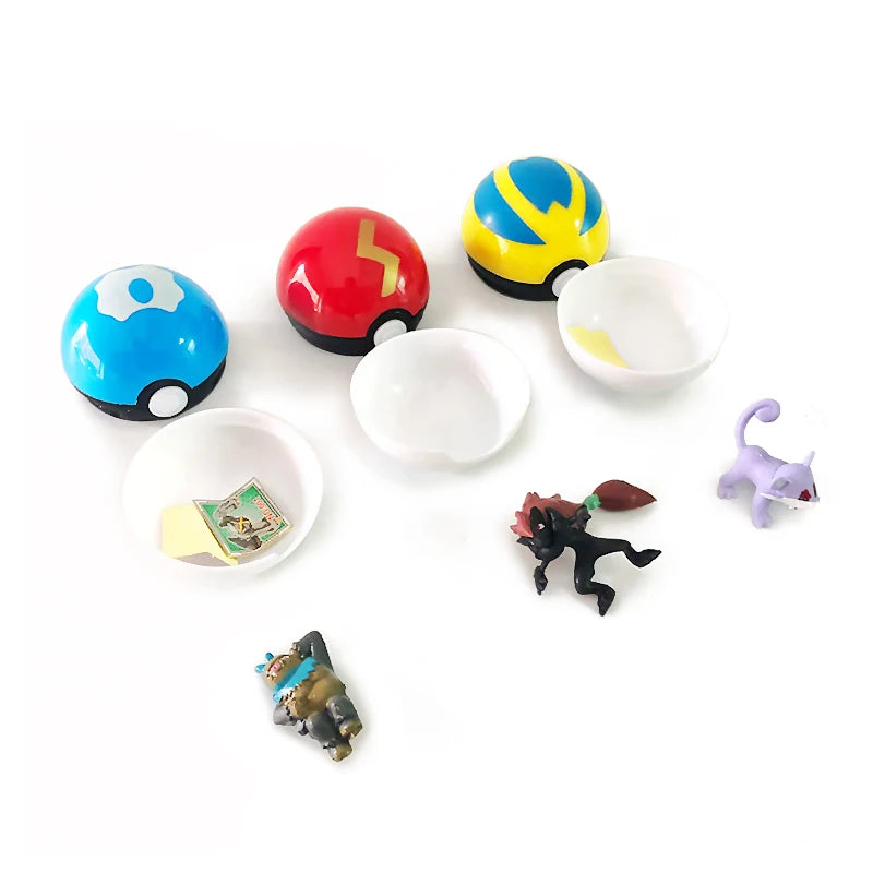 12Pcs Pokémon Pikachu Action Figures Set with Poké Balls – Kids Anime Toy Gift