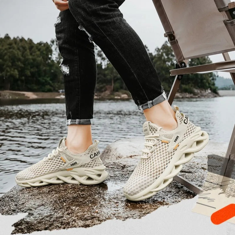 Men’s Summer Mesh Sneakers – Lightweight Outdoor Running & Hiking Sports Shoes