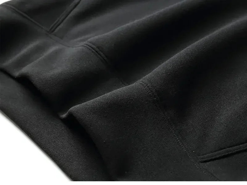 Men’s Fleece Tracksuit Set – Warm Hoodie & Sweatpants 2-Piece Streetwear Outfit for Autumn/Winter