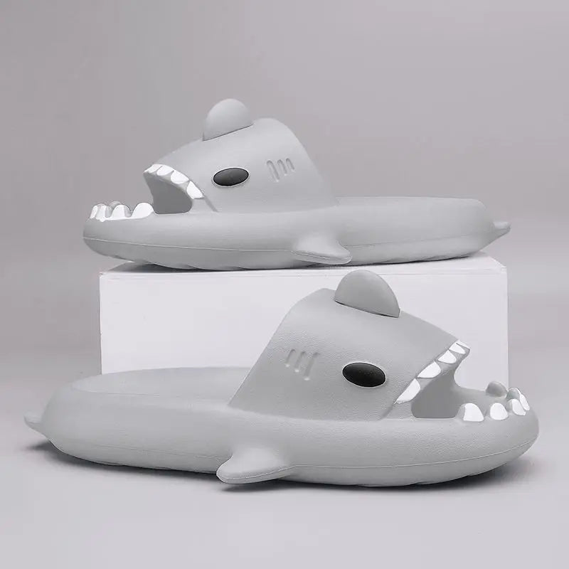 2024 Shark Slides – Thick Sole EVA Beach Sandals for Men & Women, Non-Slip Summer Couple Slippers