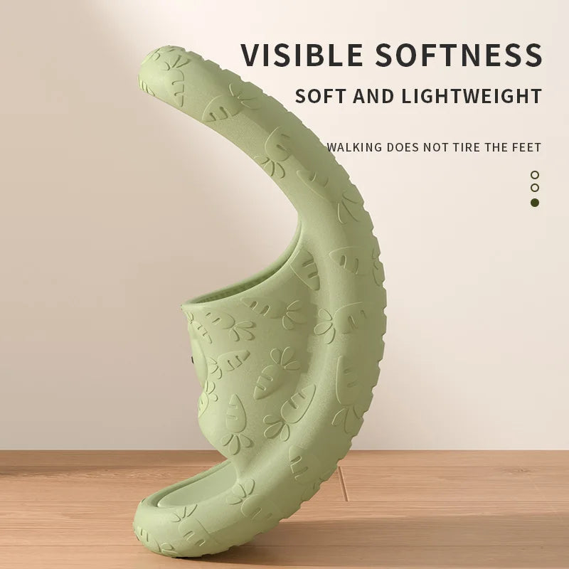 Summer Cool Slippers for Women & Men – Non-Slip Quiet Bathroom Slides Indoor Outdoor Couple Home Sandals