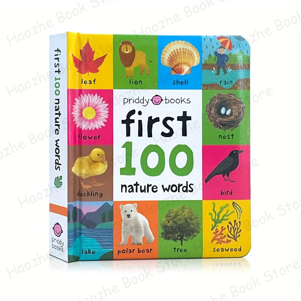 First 100 Nature Words – English Learning Board Book for Kids & Preschool Montessori
