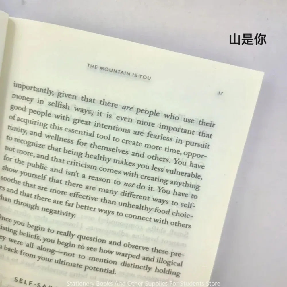 The Mountain Is You – Turning Self-Destruction into Self-Mastery English Book