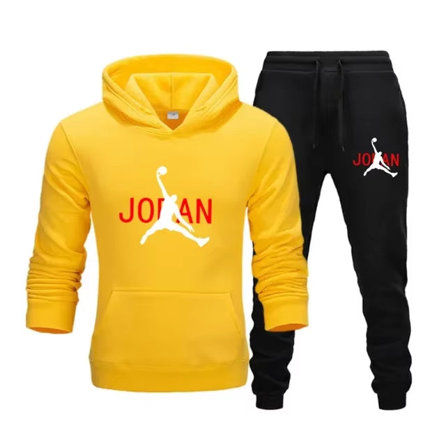 2024 Autumn/Winter Men’s Sports Tracksuit – Hoodie & Sweatpants 2-Piece Casual Basketball Outfit
