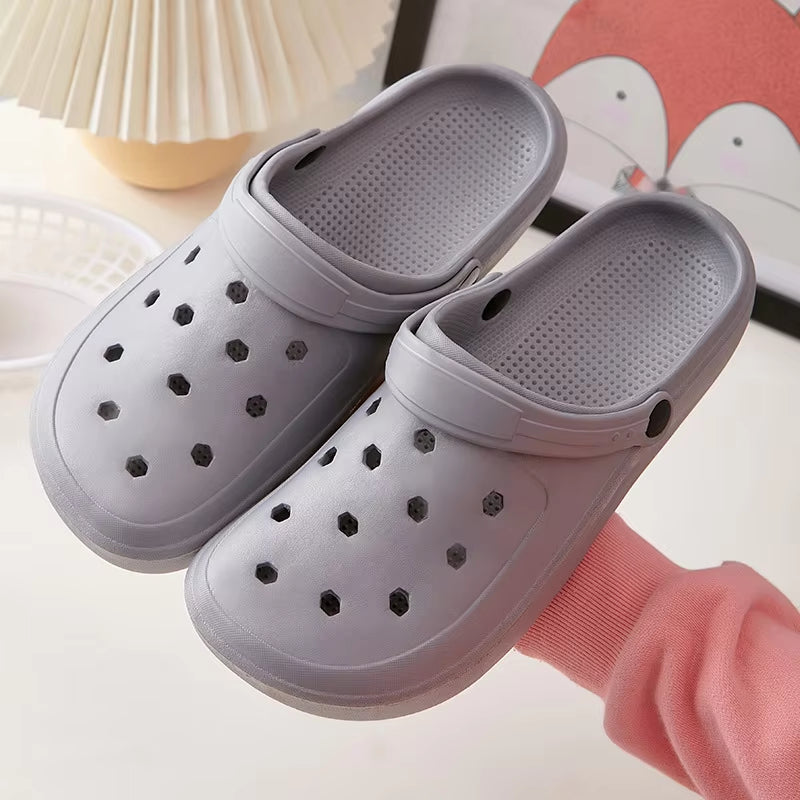 Women’s Summer 2025 Fashion EVA Clogs – Thick Sole Soft Non-Slip Hollow Out Garden & Beach Sandals