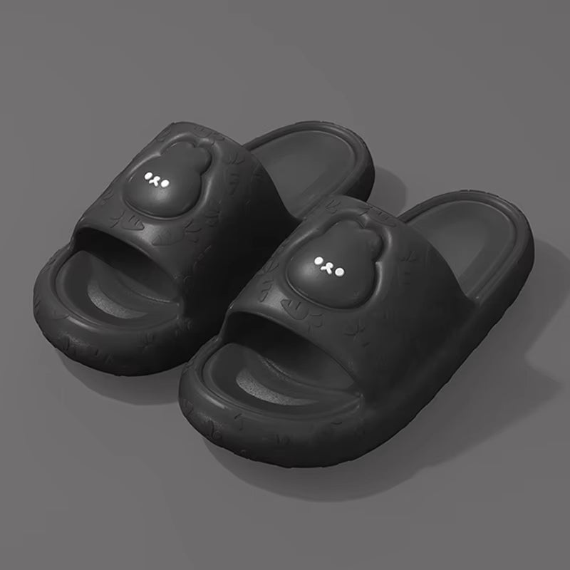 Summer Cool Slippers for Women & Men – Non-Slip Quiet Bathroom Slides Indoor Outdoor Couple Home Sandals