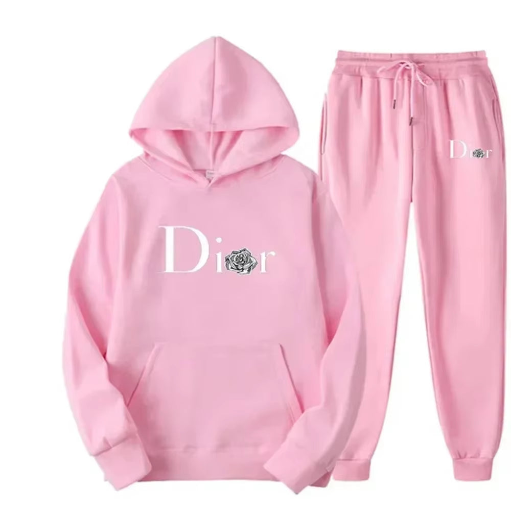2025 Spring/Autumn Unisex Tracksuit – Fitness Jogging Hoodie & Sweatpants Two-Piece Casual Set