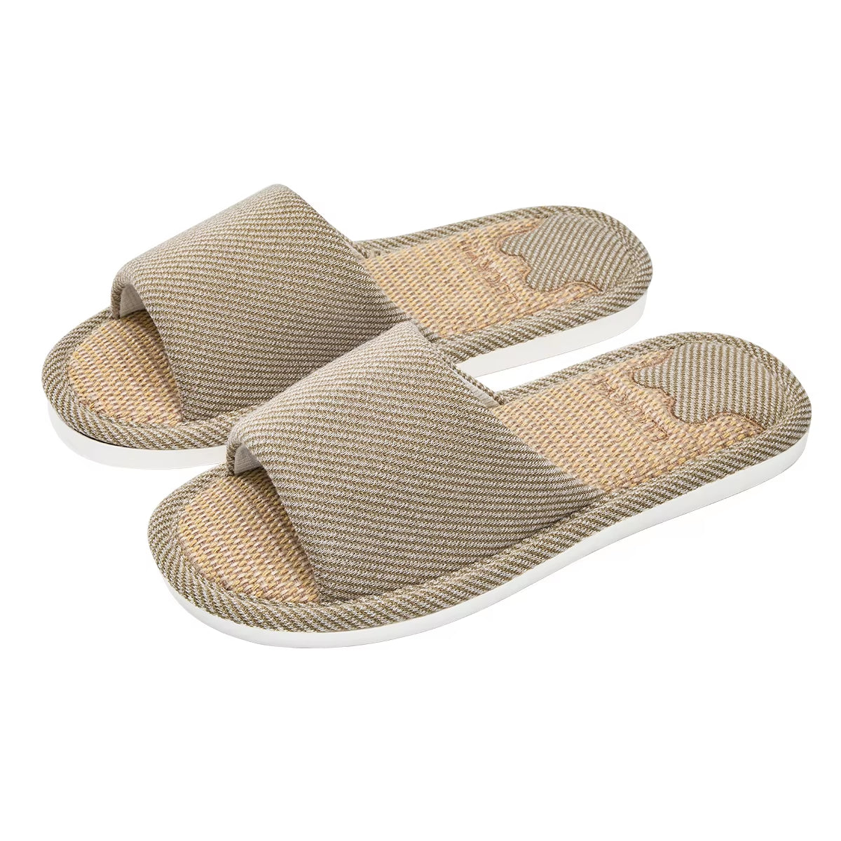 TZLDN Summer Linen Slippers – Lightweight Breathable Non-Slip Flat Sandals for Women & Men Indoor Home Slides